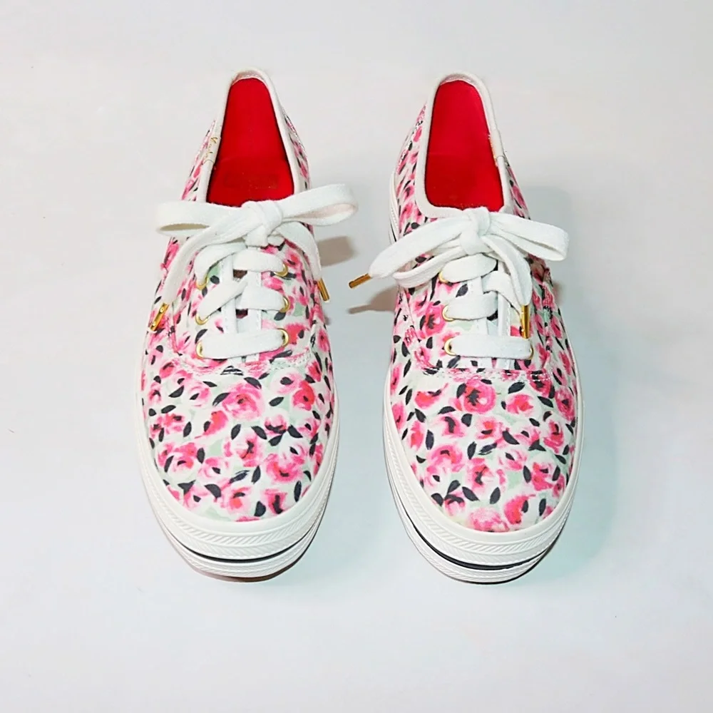 Keds® x Kate Spade Triple Kick Rose Garden Canvas Platform Sneakers